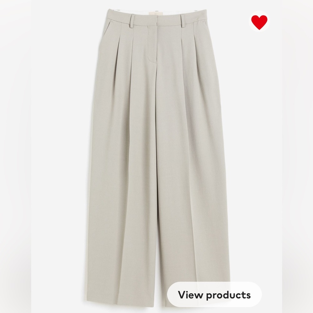 H&M Premium Collection Wool-Blend Wide Leg Pants - Picture 1 of 10